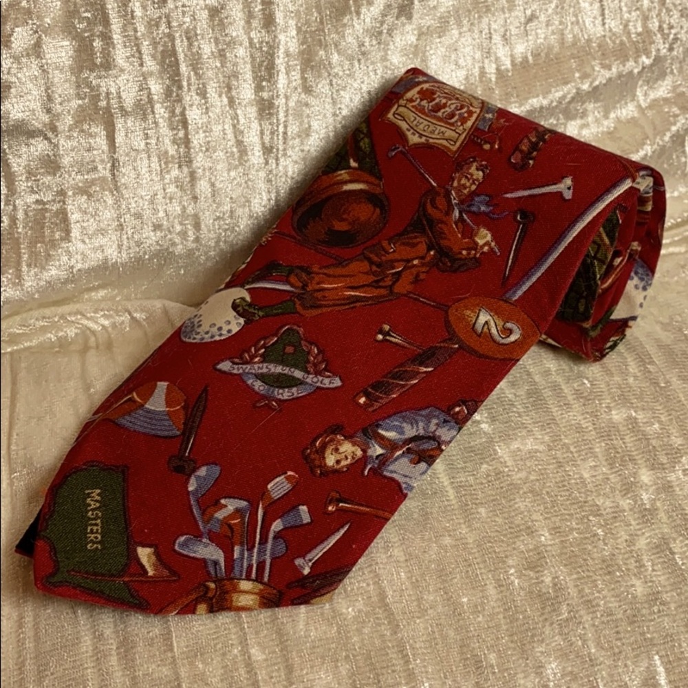 Mesa New Orleans Maroon Golf Theme Tie